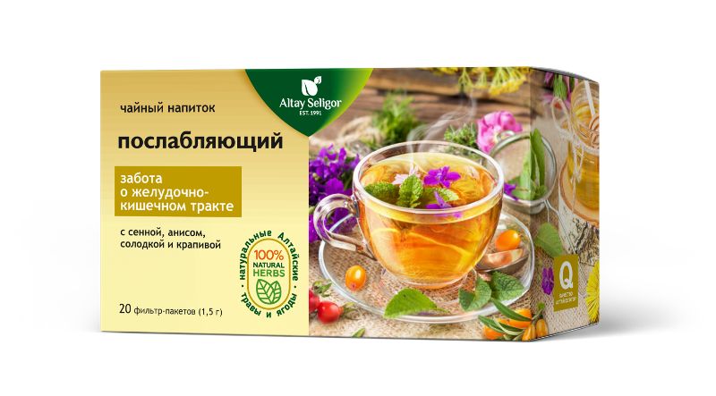 цена Травяной чай Послабляющий, 20 ф-п*1,5 гр, Алтай Селигор