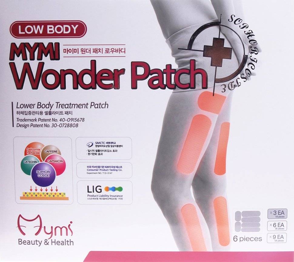 MYMI Wonder patch Low body пластырь для похудения (уп./18 шт), MYMI