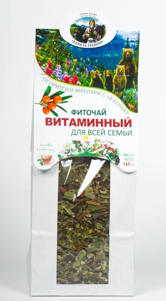 Чай "Витаминный" (бум. уп./150 гр.), Данила Травник