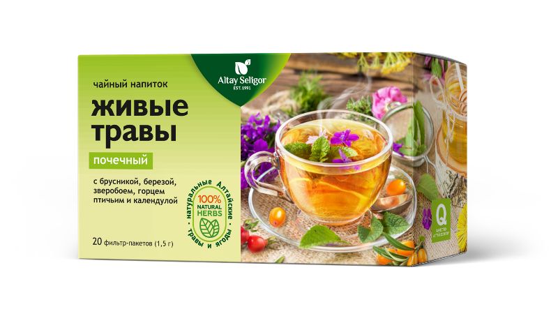 цена Травяной чай Живые травы, 20 ф-п*1,5 гр, Алтай Селигор