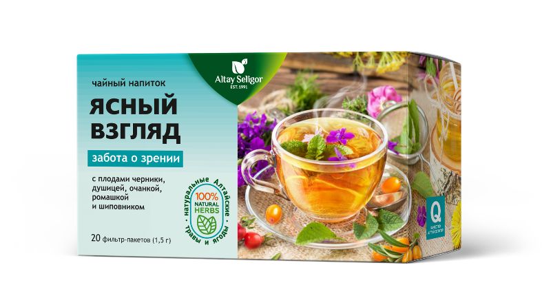Травяной чай Ясный взгляд, 20 ф-п*1,5 гр, Алтай Селигор