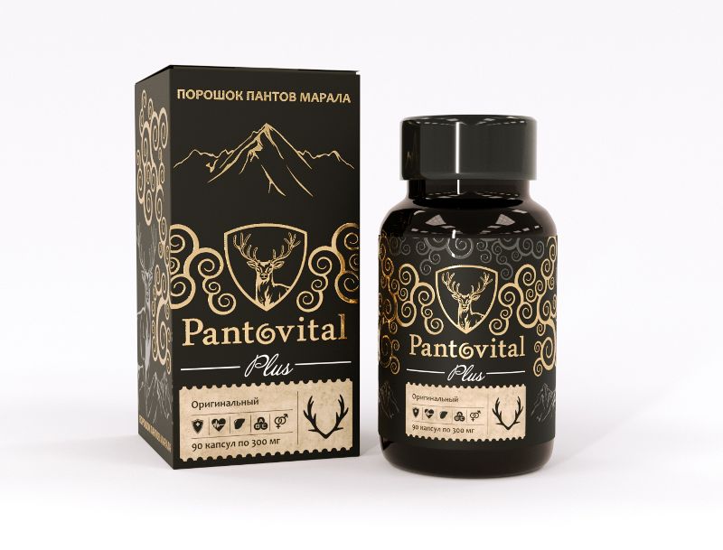 Пантовитал+ Оригинальный (90 капсул по 300 мг), Pantovital