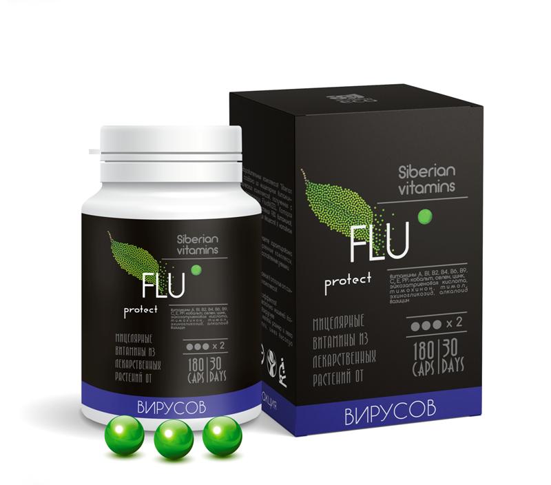 цена FLUprotect, мицелярный витаминный комплекс от вирусов, 180 капс., Сиб-КруК