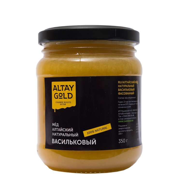 мёд классический шиповниковый 350 г altay gold Мёд классический Васильковый, 350 г, Altay GOLD