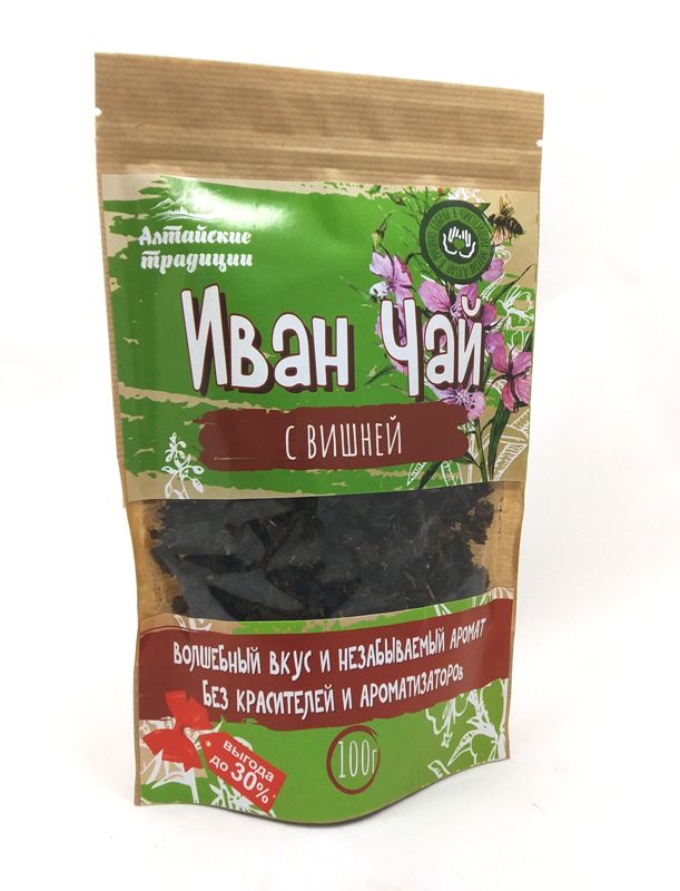 Иван-чай ферментированный с вишней, 100г., Алтайские Традиции