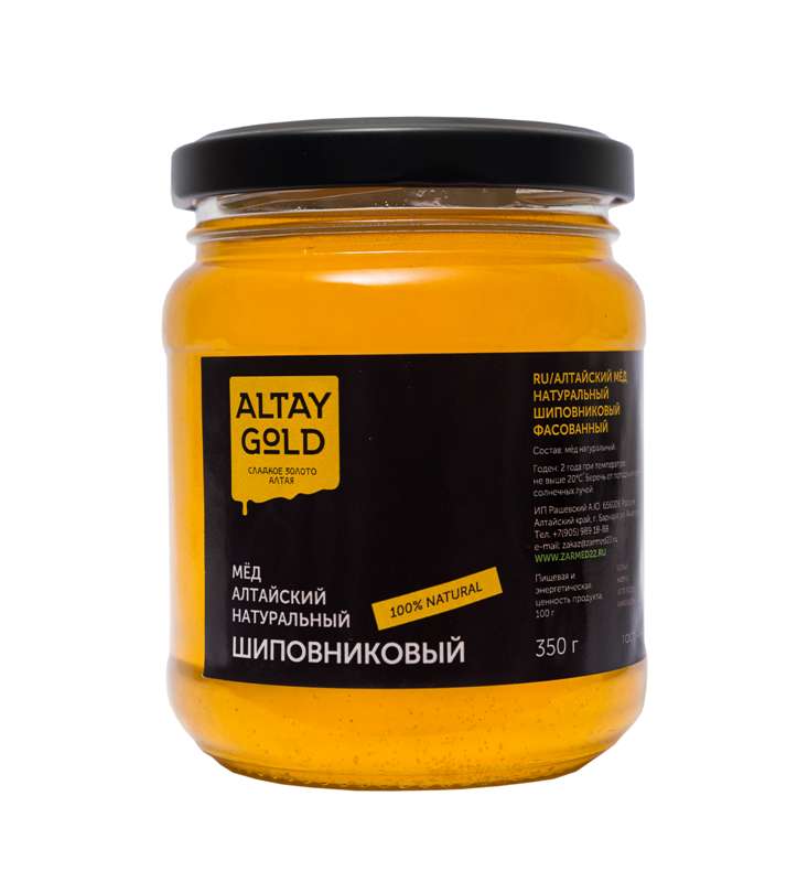 мёд классический шиповниковый 350 г altay gold Мёд классический Шиповниковый, 350 г, Altay GOLD