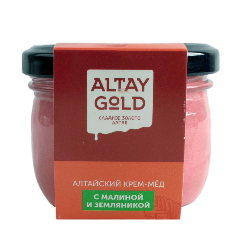 Крем-мёд Малина-Земляника, 125 г, Altay GOLD крем мёд черника 125 г altay gold