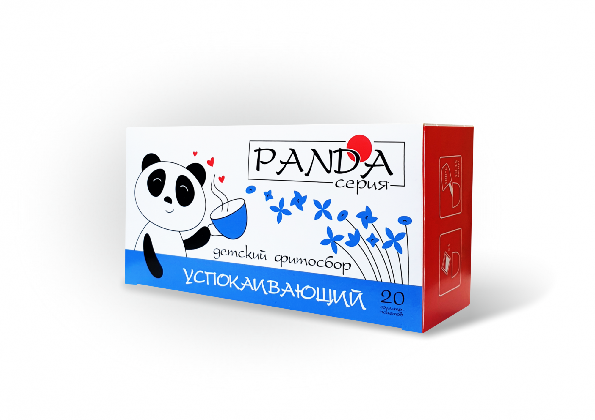 Травяной фитосбор Успокаивающий серия Панда, фильтр-пакет, 1,5г*20 шт, Фарм-Продукт