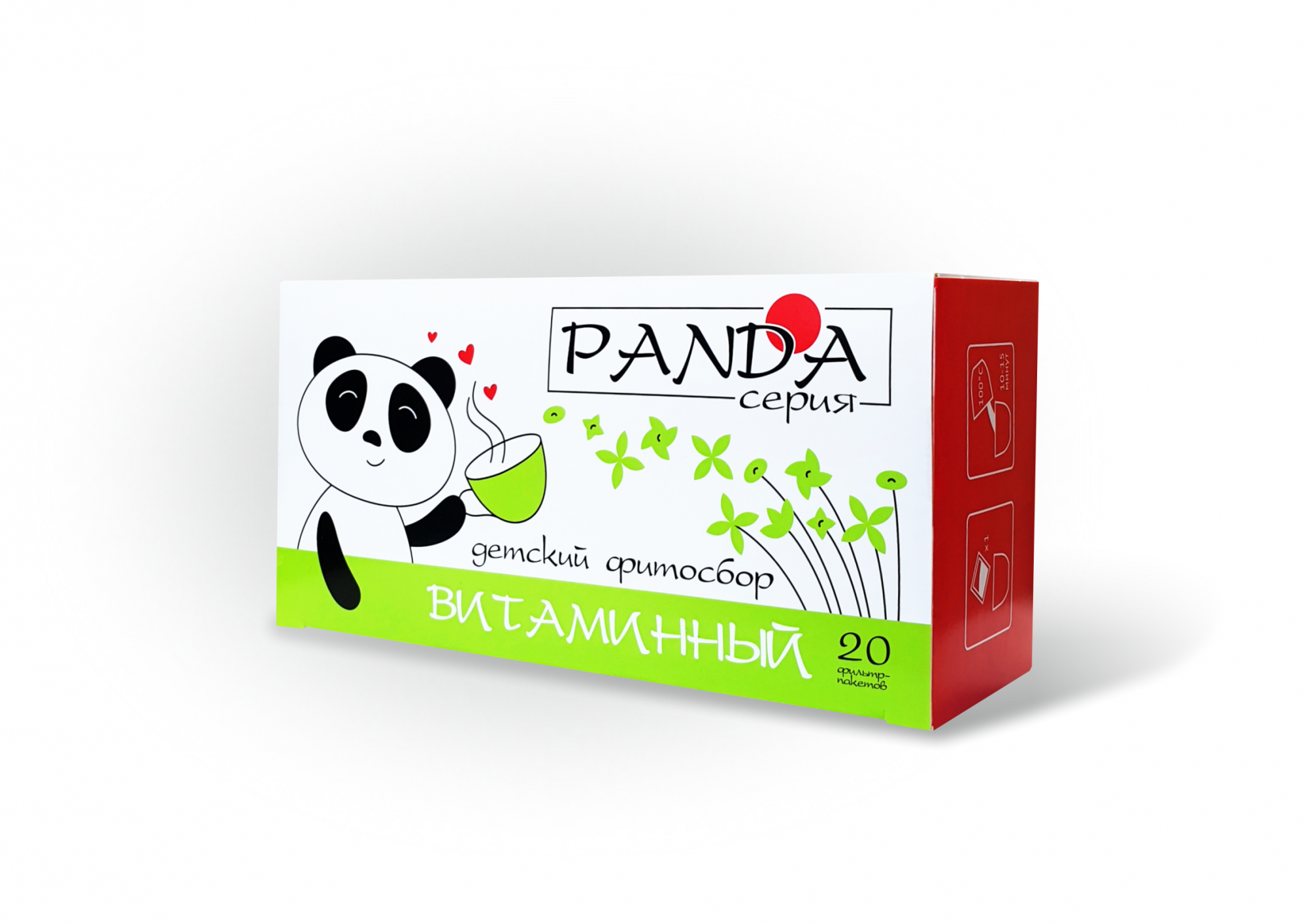 Травяной фитосбор Витаминный серия Панда, фильтр-пакет, 1,5г*20 шт, Фарм-Продукт