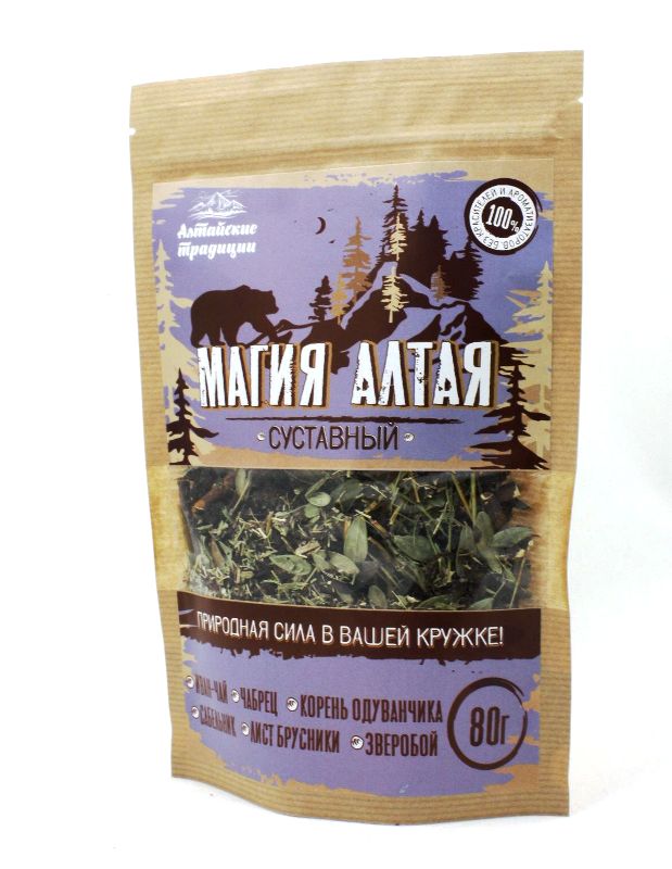 Травяной чай Магия Алтая Суставный, 80 г., Алтайские традиции травяной чай магия алтая успокаивающий 80 г алтайские традиции