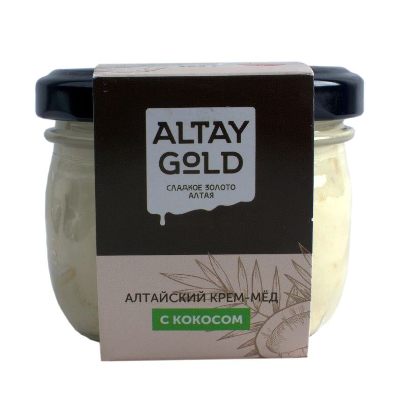 Крем-мёд Кокос, 125 г, Altay GOLD крем мёд малина 125 г altay gold