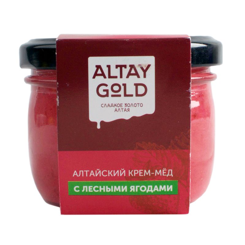 Крем-мёд Лесные ягоды, 125 г, Altay GOLD набор 8 марта крем мёд 5 шт х 30 г чай лесные ягоды 50 г