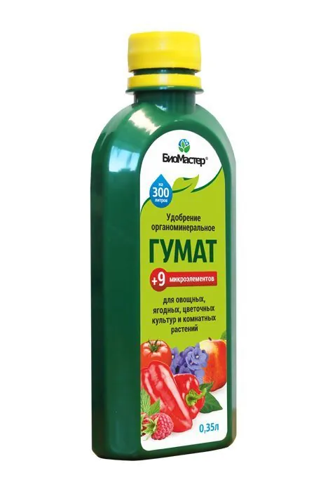Купить Гумат + 9 микроэлементов, гуминовое удобрение, 0,35л, БиоМастер ...