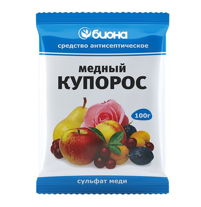 Медный купорос, 100г - Биона медный купорос 100г 1 упаковка 10 штук