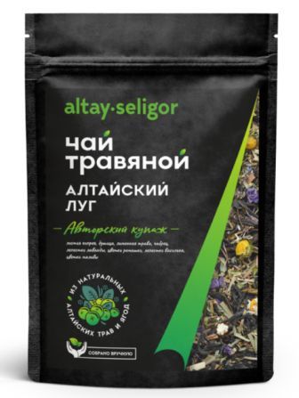 Чай травяной Алтайский луг 50 гр, Алтай-Селигор чай травяной айдиго альпийский луг вес