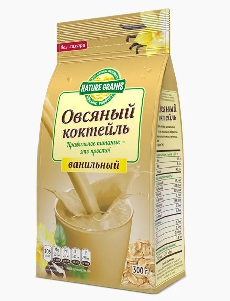 Купить Коктейль овсяный с ванилью 300 г, Nature Grains - отзывы цена ...