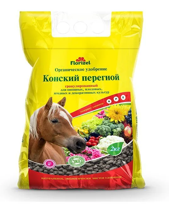 Купить Конский перегной, гран, 2кг, Florizel, ОУ | цена отзывы инструкция