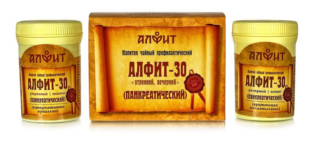 Чайный напиток Алфит-30 панкреатический, 120 г (60 брикетов по 2 г), Алфит Вид №1