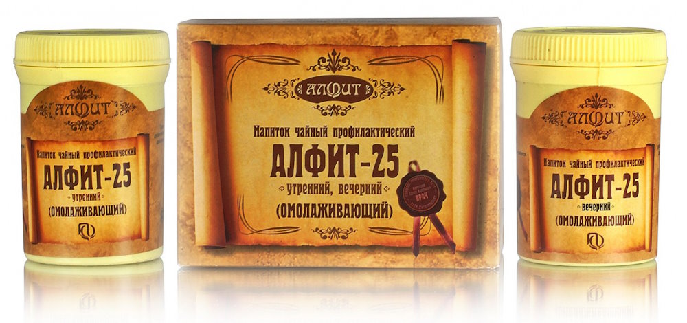 

Чайный напиток Алфит-25 омолаживающий, 120 г (60 брикетов по 2 г), Алфит