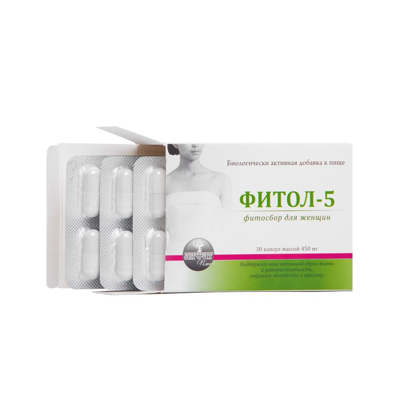 Фитосбор в капсулах Фитол-5, для женщин, 30 капс по 450 мг