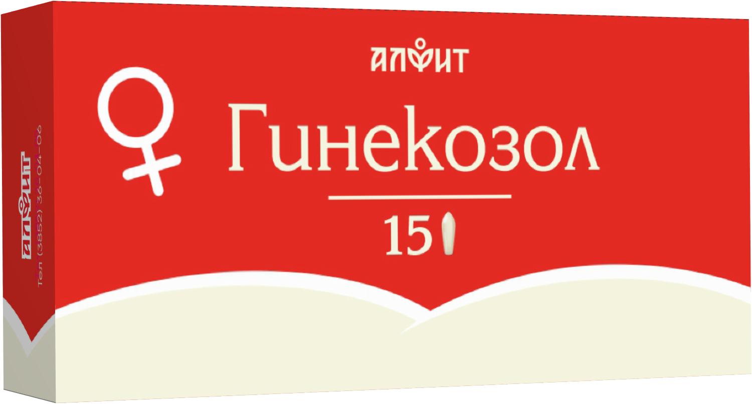 Свечи Гинекозол ( Крем твердый) Женское здоровье, по 0,2гр №15 супп ректальные, Алфит