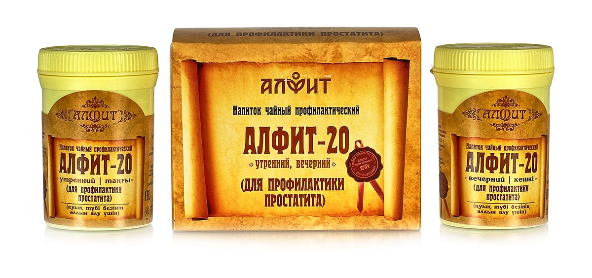 Чайный напиток Алфит-20 для профилактики и лечения простатита, 120 г (60 брикетов по 2 г), Алфит