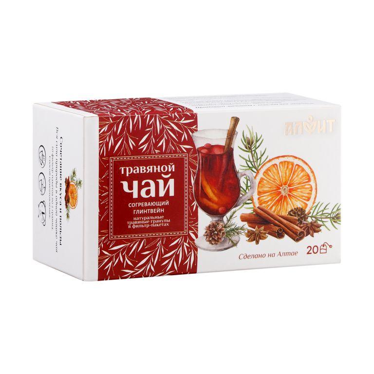 Травяной чай Согревающий глинтвейн, 20 ф/пак по 2 гр., Алфит