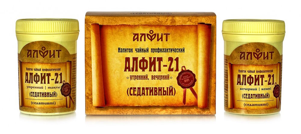 Чайный напиток Алфит-21 седативный, 120 г (60 брикетов по 2 г), Алфит