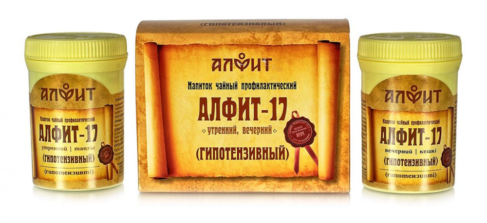 Чайный напиток Алфит-17 гипотензивный, 120 г (60 брикетов по 2 г), Алфит чайный напиток алфит 9 мастопатийный 60 брикетов по 2 г