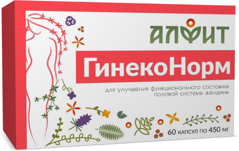 БАД Фитосборы в капсулах Гинеконорм (блистер), 60  капсул по 450 мг, Алфит