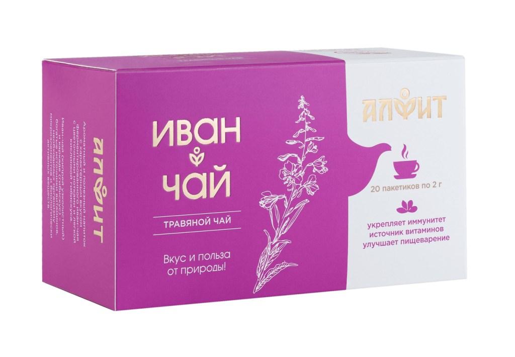 Напиток чайный Иван-чай, 20 ф/пак по 2 гр., Алфит напиток чайный флорис 25 пак 2 г черный чай гинкго билоба розмарин