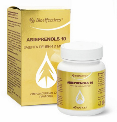 

Концентрат Абипренолы 10 (ABIEprenols 10), 60 капсулы по 330 мг, Bioeffectives