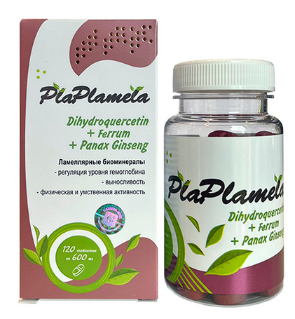 PlaPlamela Дигидрокверцетин и железо 120 таблеток по 600 мг, Сашера-Мед