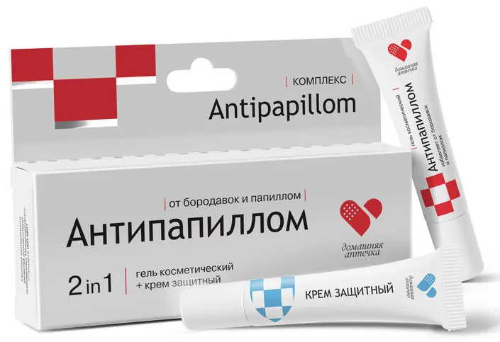 Купить Антипапиллом комплекс (гель косметический + крем защитный), Две ...