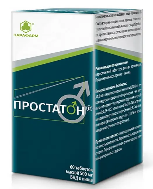 Купить Простатон, Для здоровья простаты, 60 таб., Парафарм в магазине ...