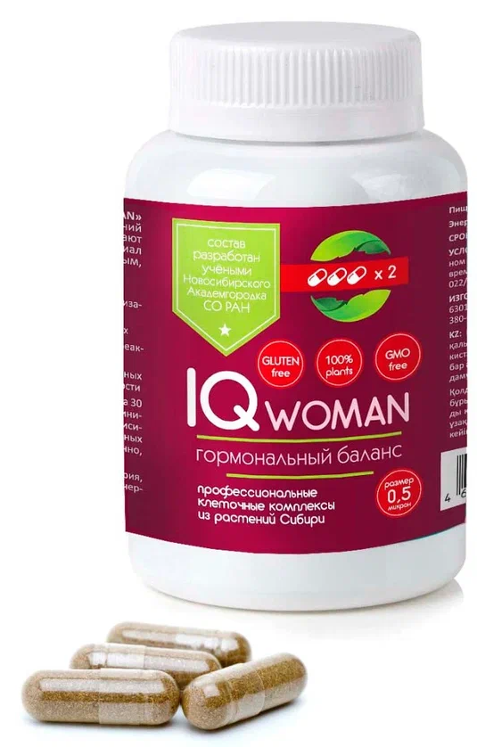 Капсулы IQ WOMAN - здоровье женщины, 84 капс., Сиб-КруК капсулы iqslim при избыточном весе 84 капс сиб крук