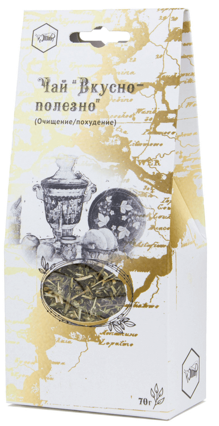 Чай Вкусно-полезно (для очищения и похудения), 70 г., Жива 2018 yunnan menghai qizi торт sheng pu er чай сырой пу erh shen для похудения зеленый чай для ухода за здоровьем для похудения