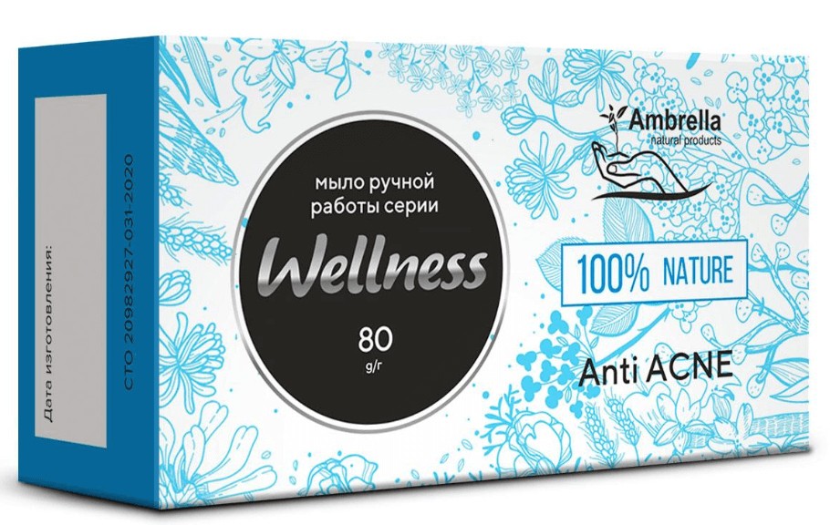 Мыло Anti ACNE, 80 гр., Амбрелла