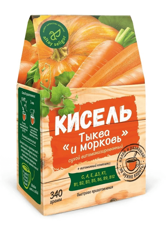 Кисель "Тыква и морковь", 340 гр, Алтай Селигор Вид№3