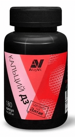 Кальций Д3 ТМ Altay Vit капсулы 180 шт, Фарм-Продукт