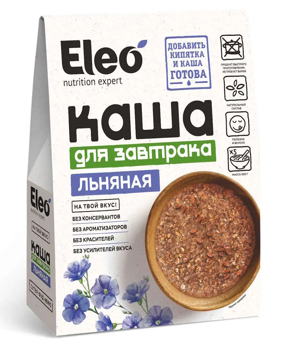 Купить Каша "льняная" для завтрака, 200 г. (5*40 г), серия Eleo в ...