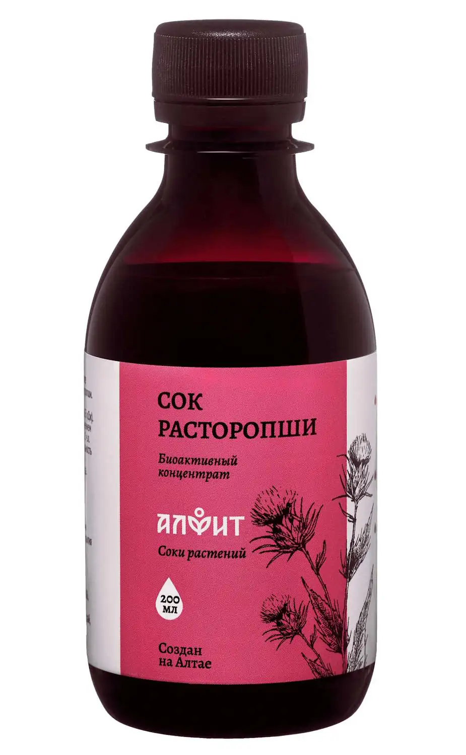 Купить Сок расторопши на сиропе топинамбура, серия Соки растений, 200 ...