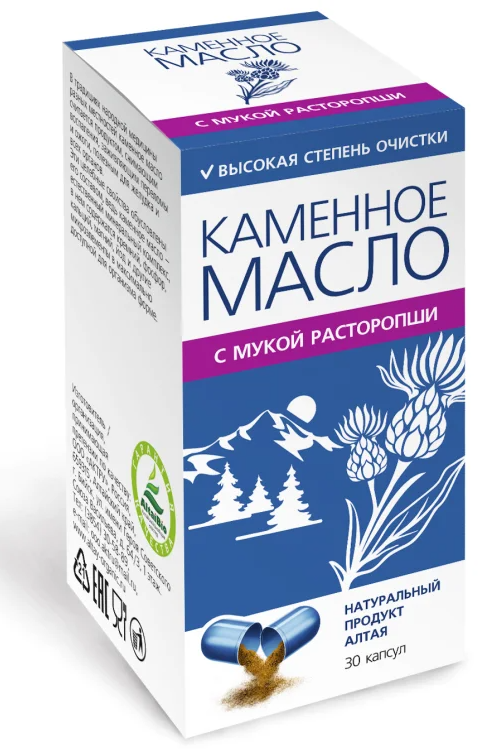 КАМЕННОЕ МАСЛО с мукой из семян амаранта, 30 капсул