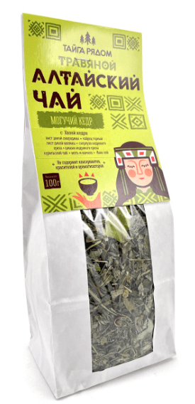 Алтайский травяной чай Могучий кедр с хвоей кедра, 100 г., серия Тайга рядом