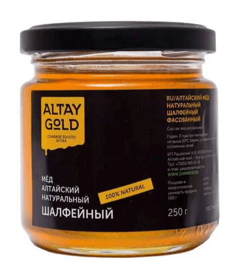 Мёд классический Шалфейный, 250 г, Altay GOLD мёд классический черноклёновый 250 г altay gold