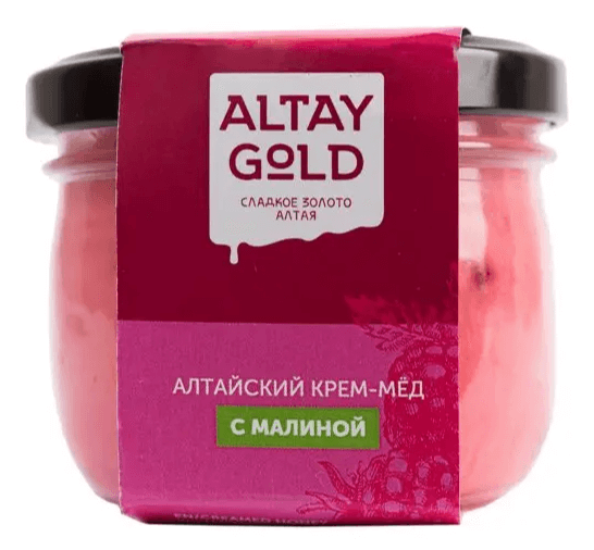 Крем-мёд Малина, 125 г, Altay GOLD крем мёд малина земляника 225 г altay gold