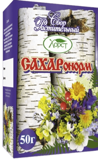 Травяной сбор «Сахаронорм», 50 г., Хорст травяной сбор луговые цветы 50 г таежный тайник