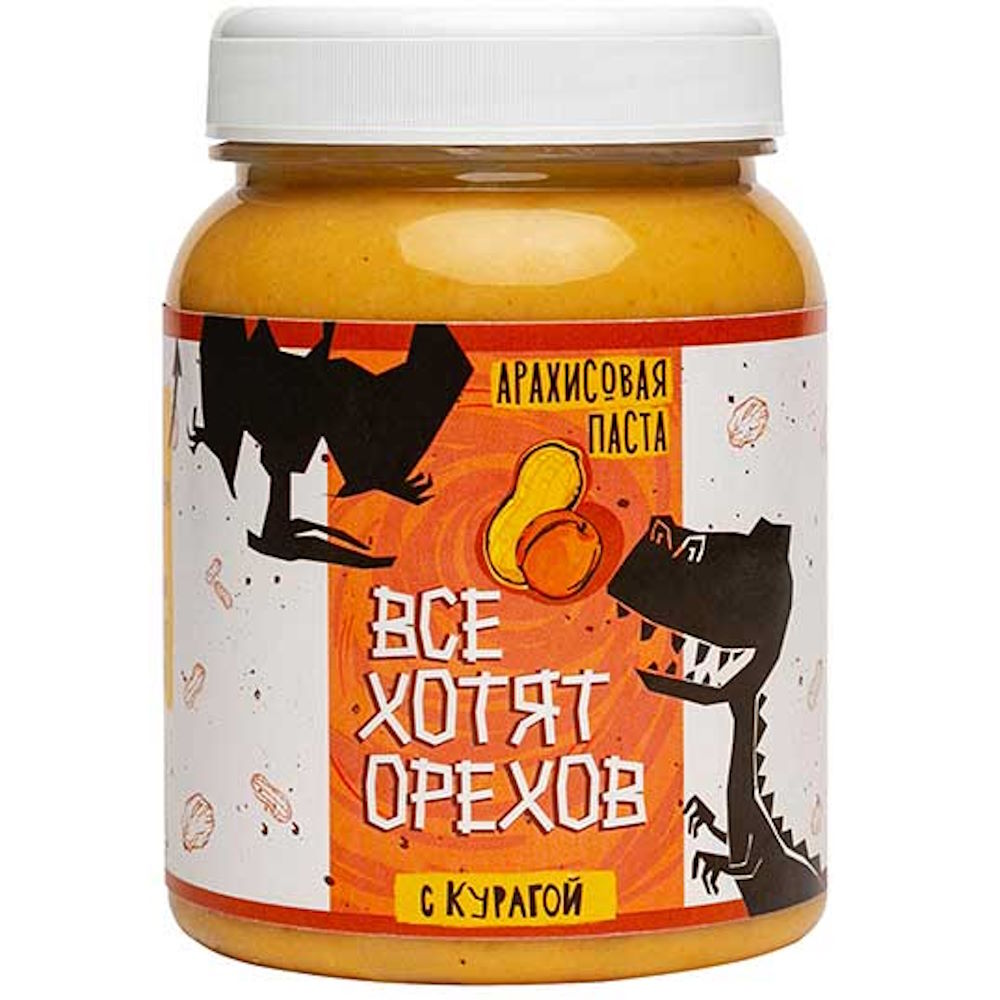 

Арахисовая паста «Все хотят орехов» С курагой, 330 гр, Фуд Сторис
