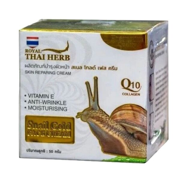 Крем для лица улиточный для лифтинга Snail White Gold Cream, 50 гр., Royal Thai Herb