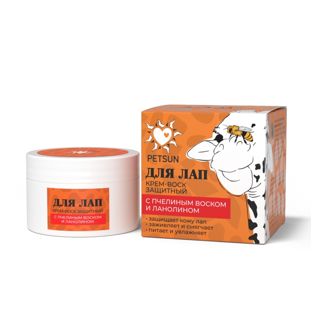 Крем-воск защитный для лап пластик 50 мл PETSUN 277₽